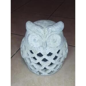 Vintage Owl 10" concrete Yard statue